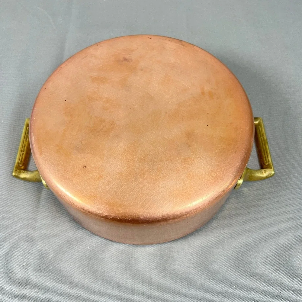 Paul Revere Ware USA Solid Copper Pot 2 QT Buffet Casserole Stock Pan 8062